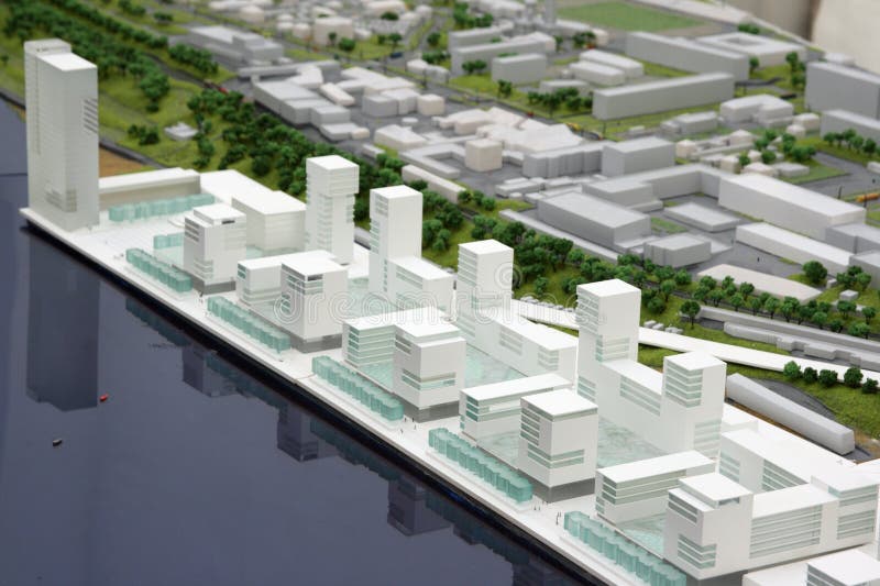 Panoramic model quarter royalty free stock photos