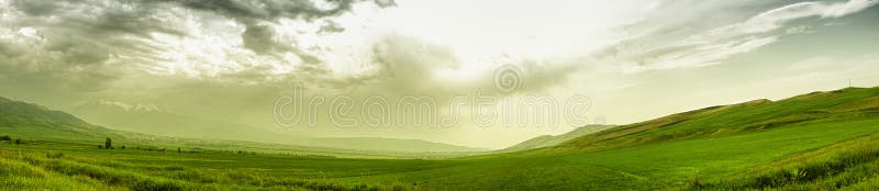 Panoramic mountain landscape