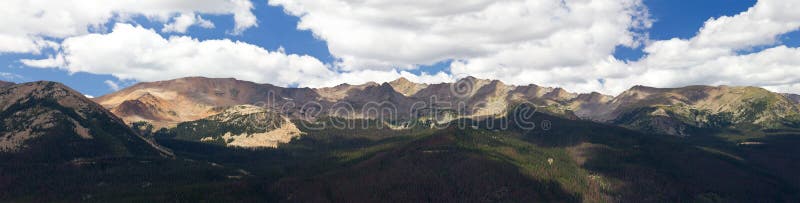 Panoramic Mountain Landscape in Colorado royalty free stock photography Panoramic Mountain Landscape in Colorado royalty free stock photography