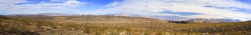 Panoramic of Nevada desert