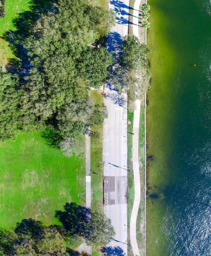 Panoramic Overhead View of St Petersburg Park, Florida Stock Photo