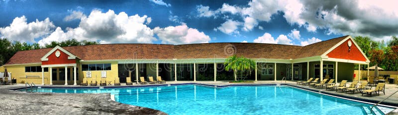 Panoramic pool view