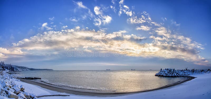 Panoramic sea view.