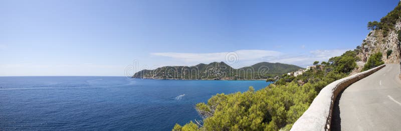 Panoramic sea wiew with road