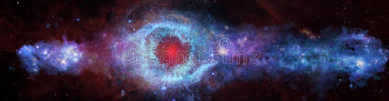 Panoramic Space Background, Helix Eye Galactic. Stock Illustration -  Illustration of galactic, dust: 218785605