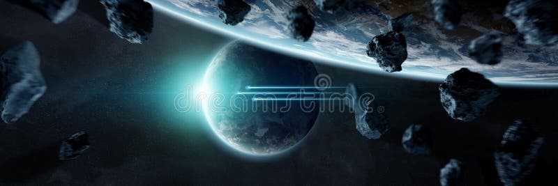 Panoramatický priestor planéty.