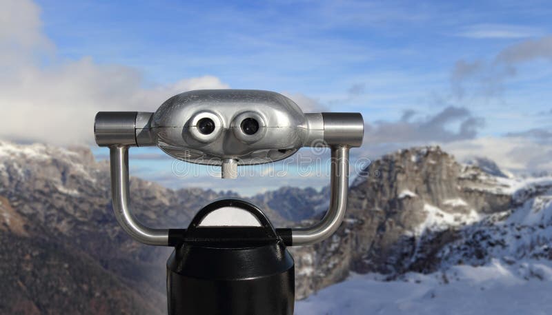 Panoramic telescope royalty free stock image