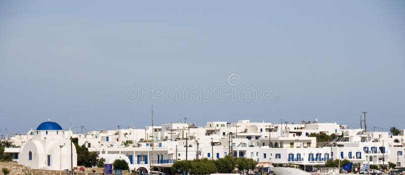 Panoramic view antiparos cyclades island greece