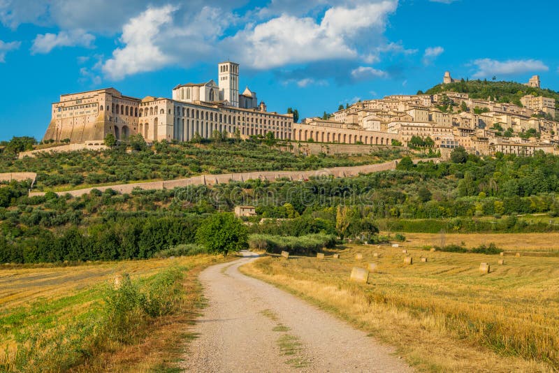 Panoramic View Of Assisi In The Province Of Perugia In The Umbria