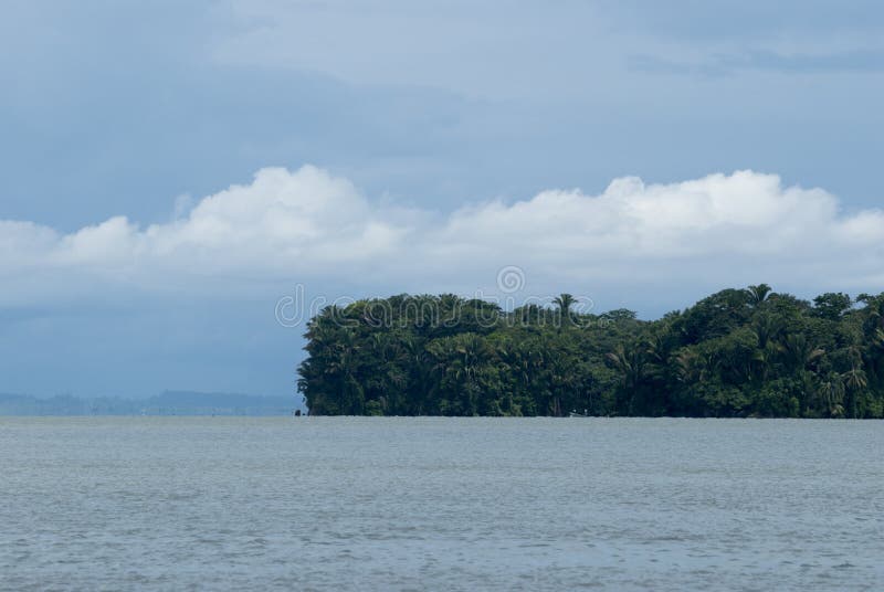 Panoramic view of beach in Livingston, Guatemala. Panoramic view of beach in Livingston, Guatemala