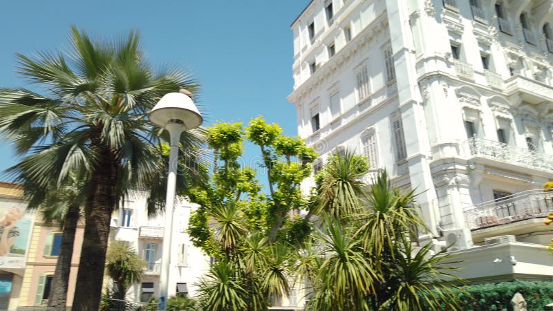 Panoramic view of beautiful architecture and historic houses downtown city in Cannes