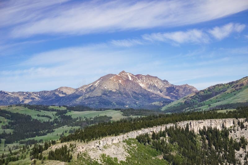 Panoramic view from Bunsen Peak, Yellowstone National Park, Wyoming