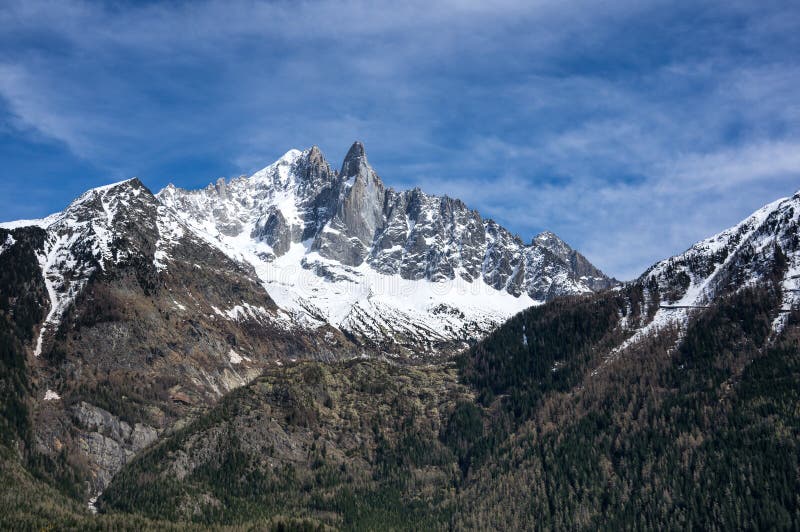 Panoramic View of French Alps Stock Photo - Image of savoie, europe ...