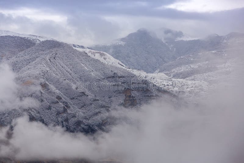 Panoramic view from the Gunib village, Dagestan, Russia.