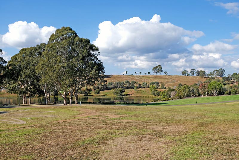 Panoramic View on the Hills and Lawns of the Australian Botanic Garden ...