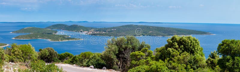 Panoramic view of Ilovik island