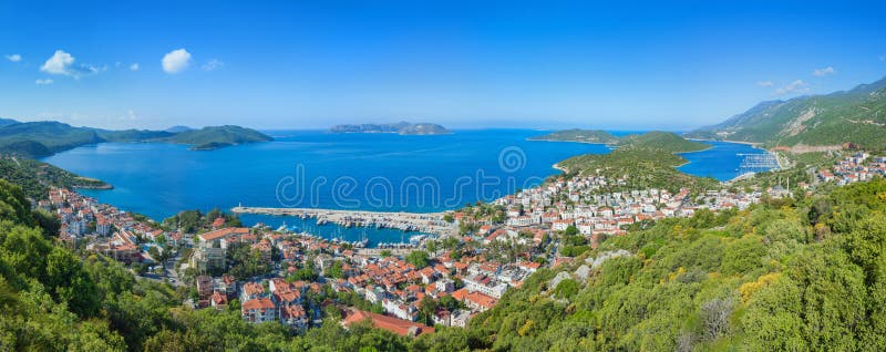 Panoramic view Kas in Turkey