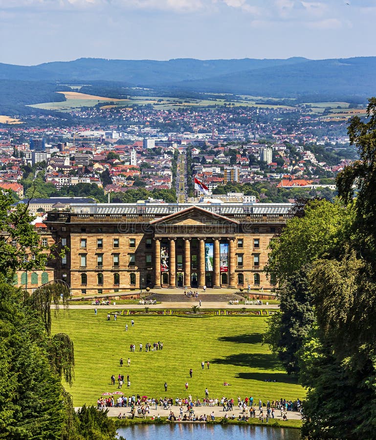 Panoramic View of Kassel with Castle, Hesse, Germany