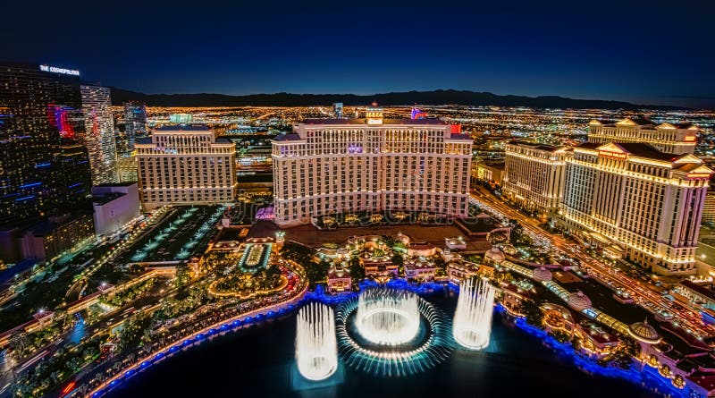 Panoramic view of Las Vegas skyline.