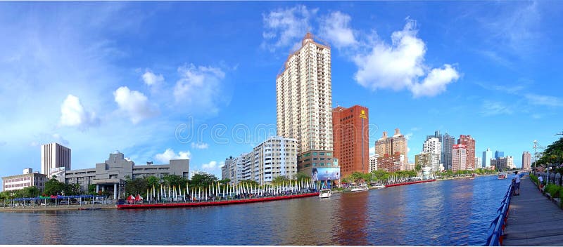 Panoramic View of the Love River in Kaohsiung