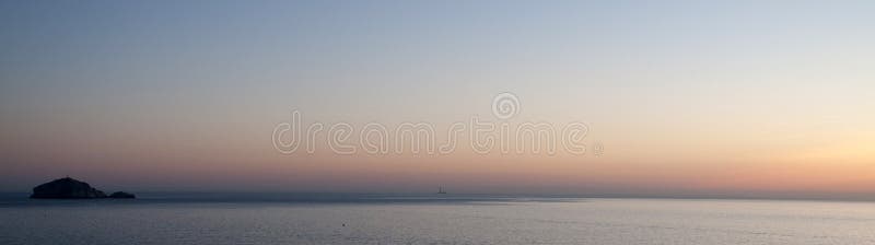 Panoramic view on the mediterranean sea