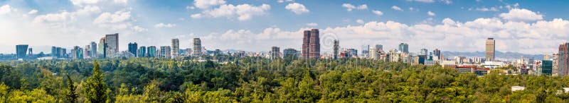 Panoramic View of Mexico City - Mexico stock images