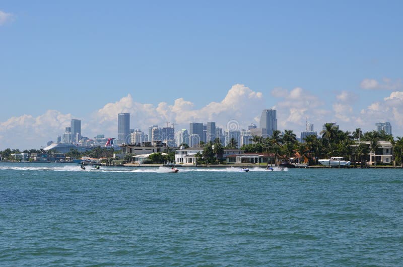 miami skyline panorama copy space miami skyline panorama copy space