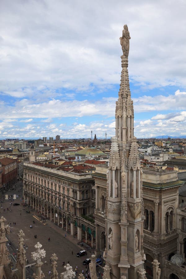 Panoramic view of Milan, Italy