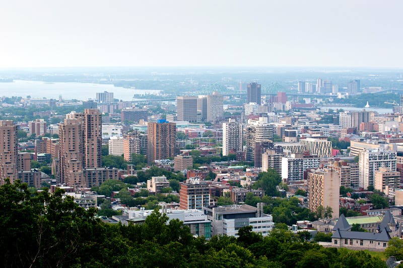 Panoramic view of Montreal royalty free stock photos Panoramic view of Montreal royalty free stock photos