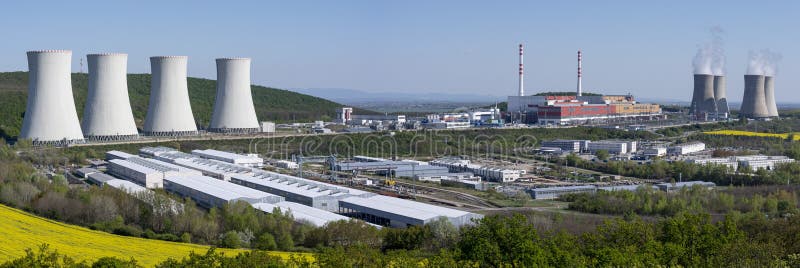 Panoramic view of Nuclear power plant Mochovce,Slovakia.