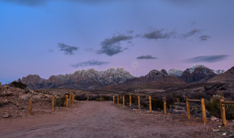 Panoramic view of the Organ Mountains in New Mexico