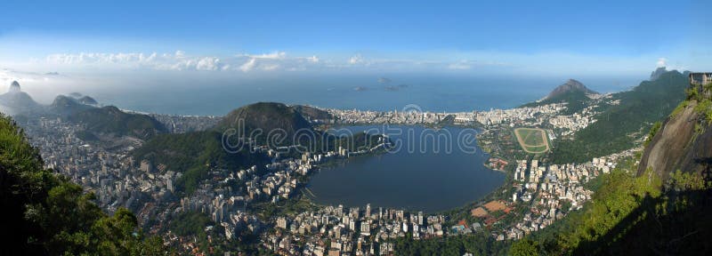 Panoramic view of Rio De Janeiro, Brazil landscape stock photo Panoramic view of Rio De Janeiro, Brazil landscape stock photo