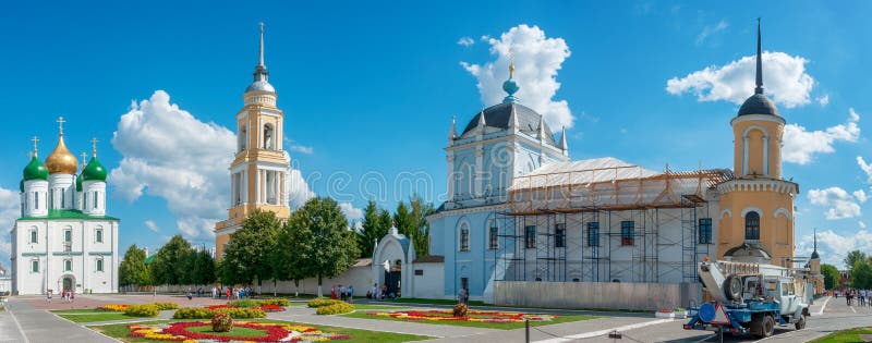 Panoramic View Of Sobornaya Square In Kolomna Kremlin Moscow Oblast