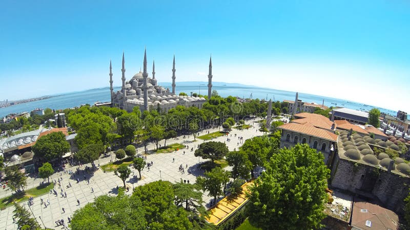 Panoramic view of Sultanahmet stock photo