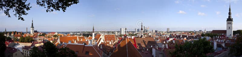 Daytime panoramic shot of Tallinn's Old Town. Daytime panoramic shot of Tallinn's Old Town.