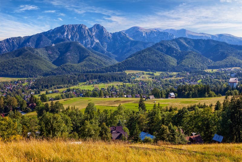 Panoramic View of Tatra Mountain Stock Photo Image of mountains
