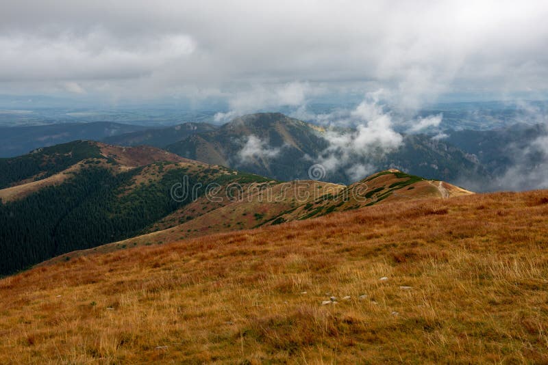 Panoramatický výhled na Tatry na slovensku