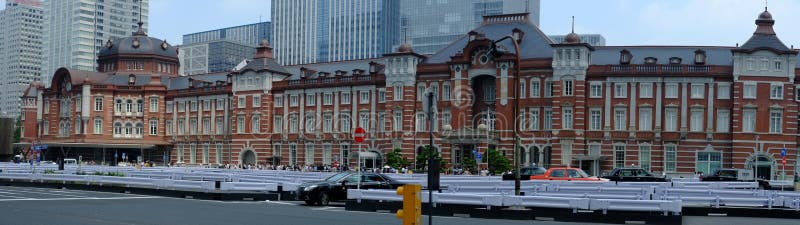 Panoramic View Tokyo Station stock images