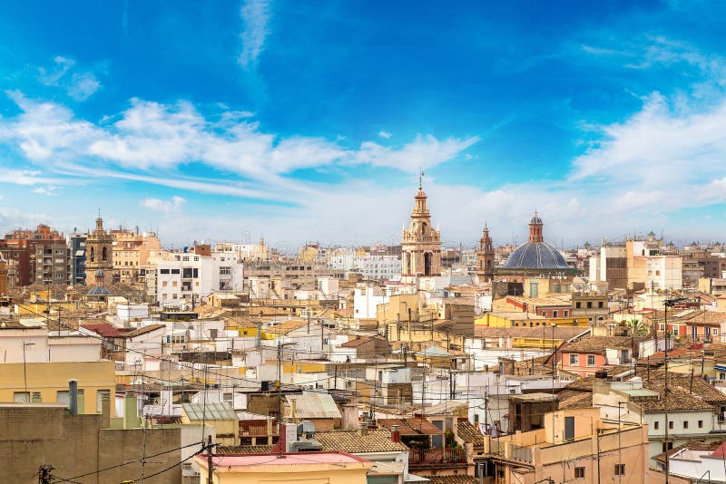 Panoramic view of Valencia royalty free stock photography Panoramic view of Valencia royalty free stock photography