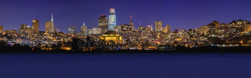 San Francisco Panorama With Palace Of Fine Arts And Salesforce T Stock Photo Image Of Gate Exposure San Francisco Panorama With Palace Of Fine Arts And Salesforce T Stock Photo Image Of Gate Exposure