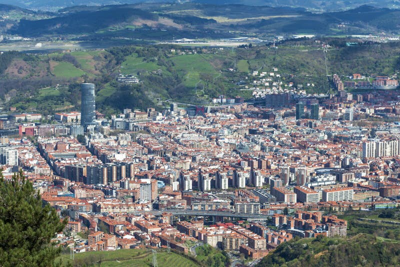 Panoramiczny widok Bilbao