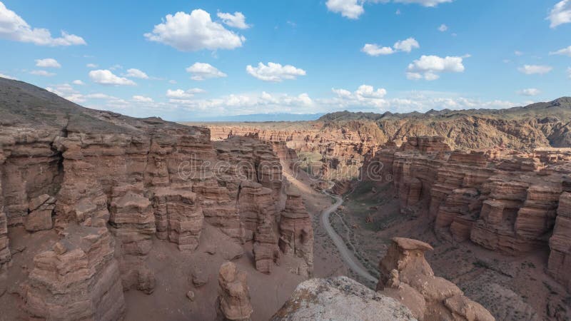 Panoramiczny widok Charyn jar, Kazachstan