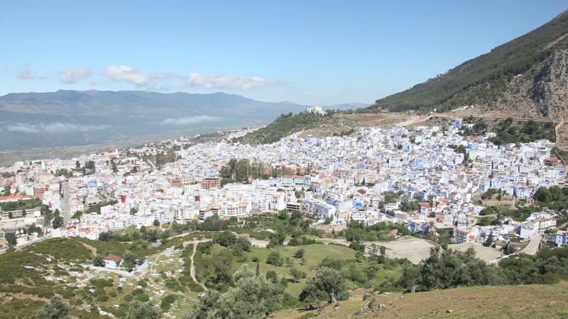 Panoramiczny widok Chefchaouen, Maroko