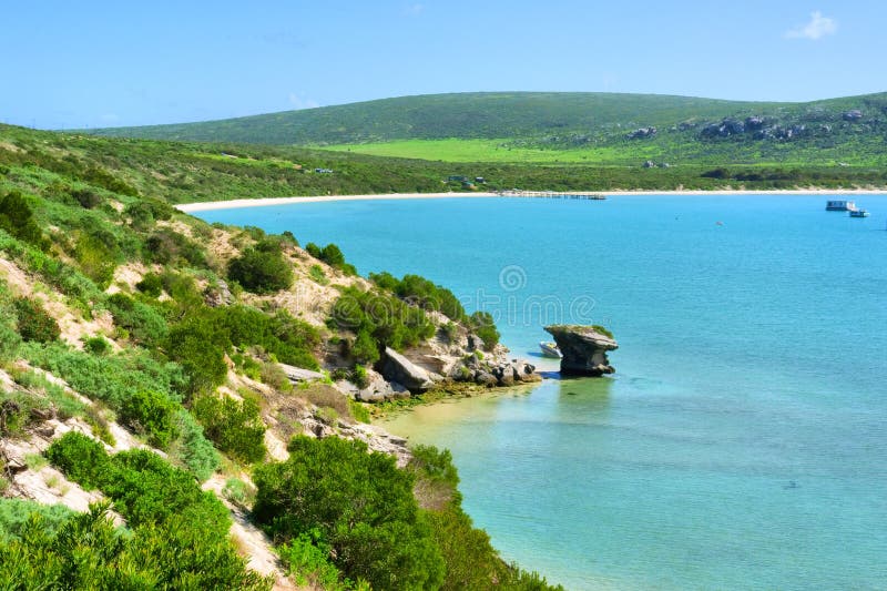 Panoramiczny widok przy Langebaan laguną zdjęcia royalty free Panoramiczny widok przy Langebaan laguną zdjęcia royalty free