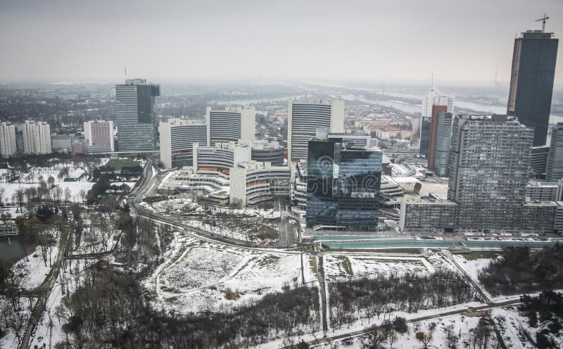 Panoramiczny widok Wiedeń zdjęcia stock Panoramiczny widok Wiedeń zdjęcia stock