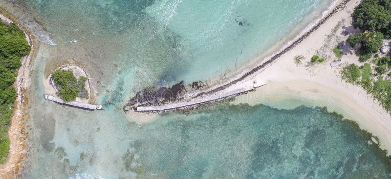 Panoramisch van Saint Martin, Sint Maarten: Caraïbische Stranden stock afbeelding Panoramisch van Saint Martin, Sint Maarten: Caraïbische Stranden stock afbeelding