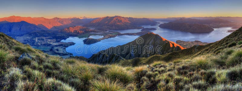 panoramy jeziorny nowy wanaka Zealand