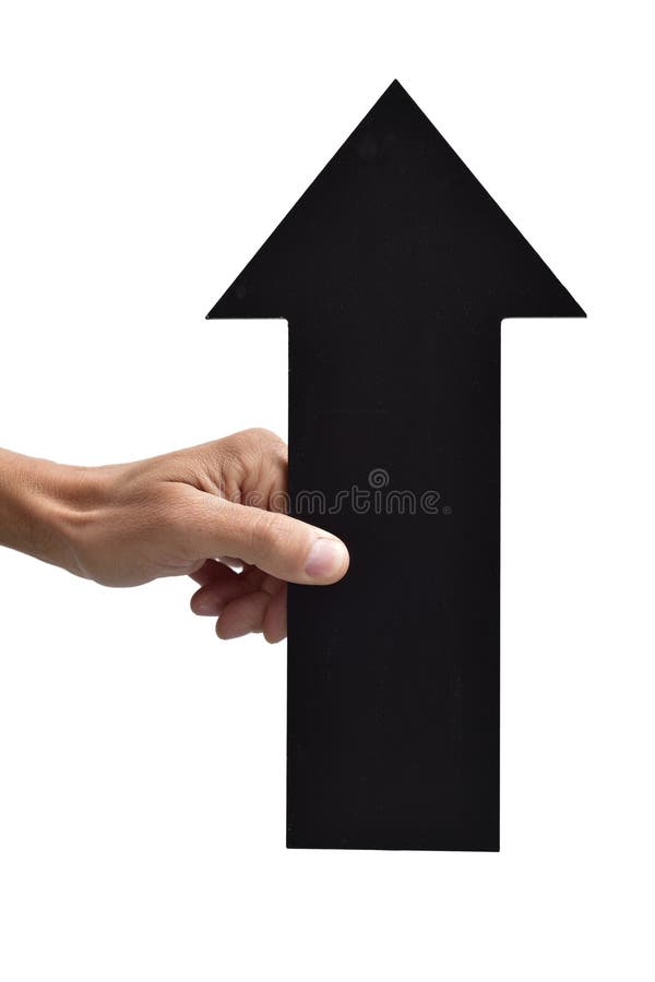 Panou de semnalizare în formă de arc orientat în sus royalty free stock photos