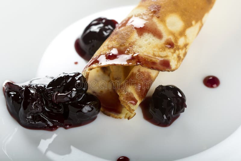 Panqueca rolada fotografia de stock