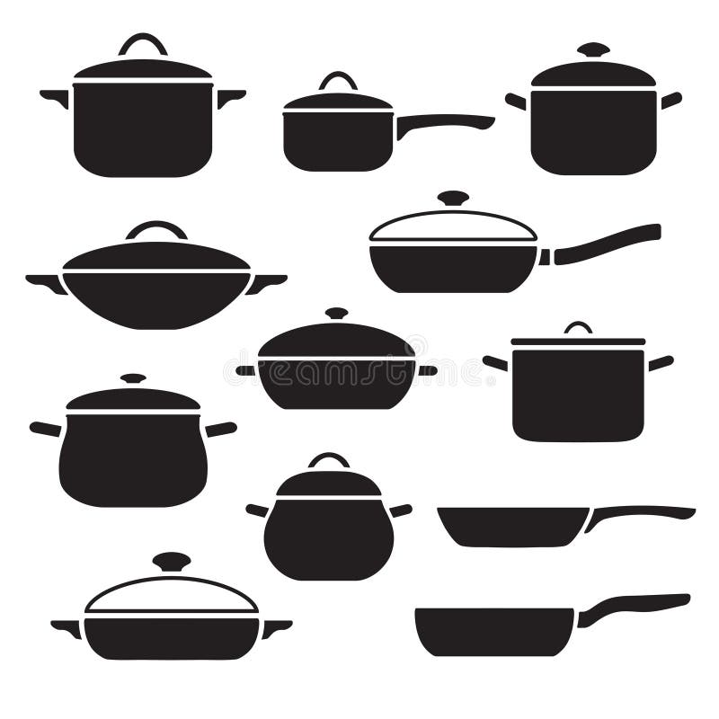 Silhouette Pans Stock Illustrations 344 Silhouette Pans Stock